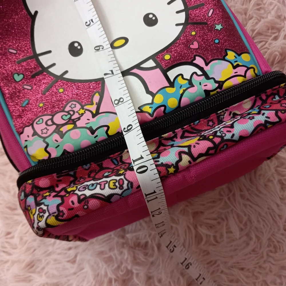 SOLD! Hello Kitty y2k glittery insulated lunch tote! EUC! Vintage kawaii sanrio! - Picture 12 of 15